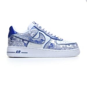 Blue Porcelain Edition – Custom Hand-Painted Sneakers