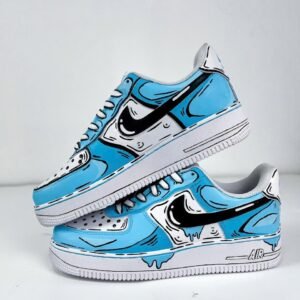 Blue Drip Edition – Custom Hand-Painted Sneakers